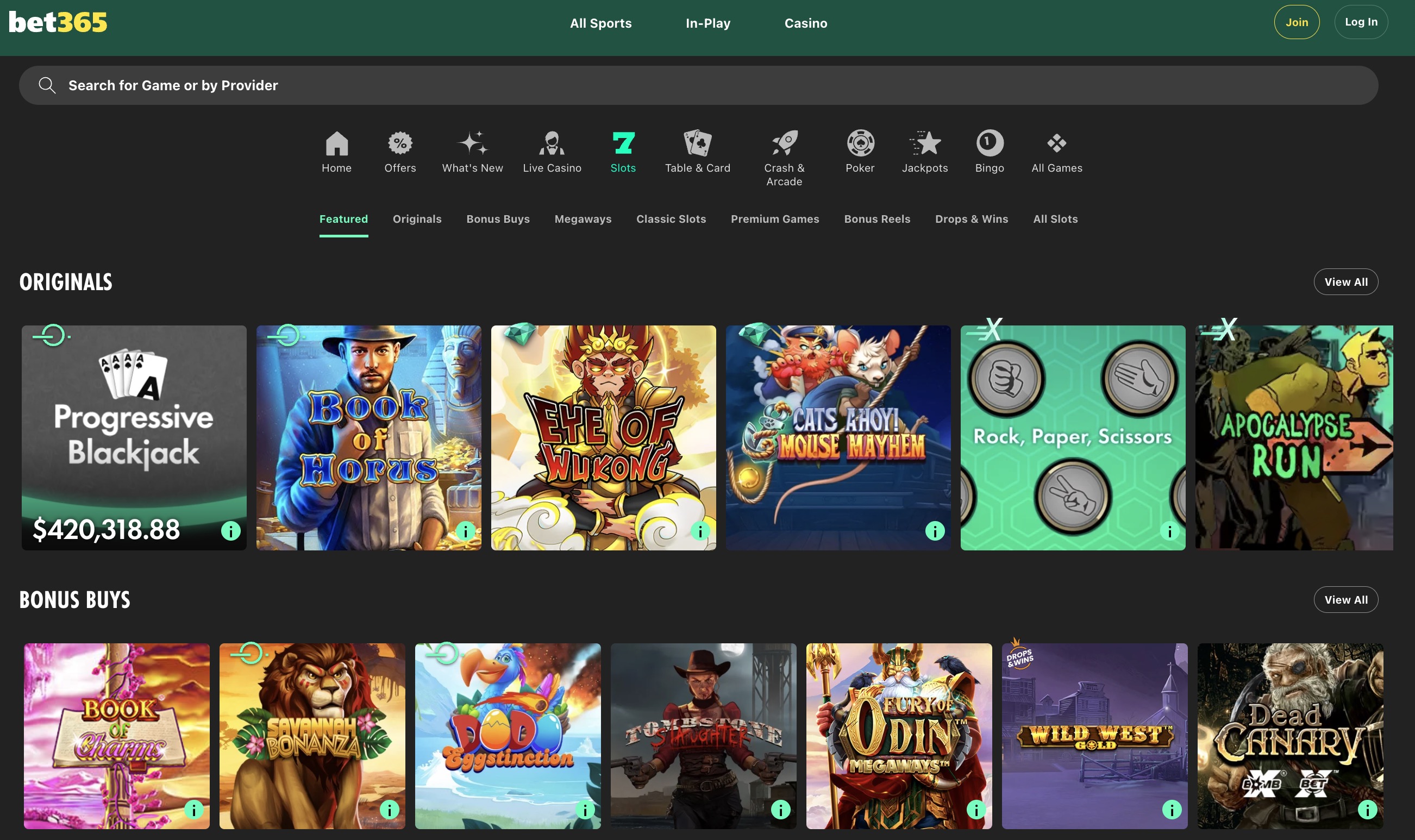 Bet365 온라인 슬롯