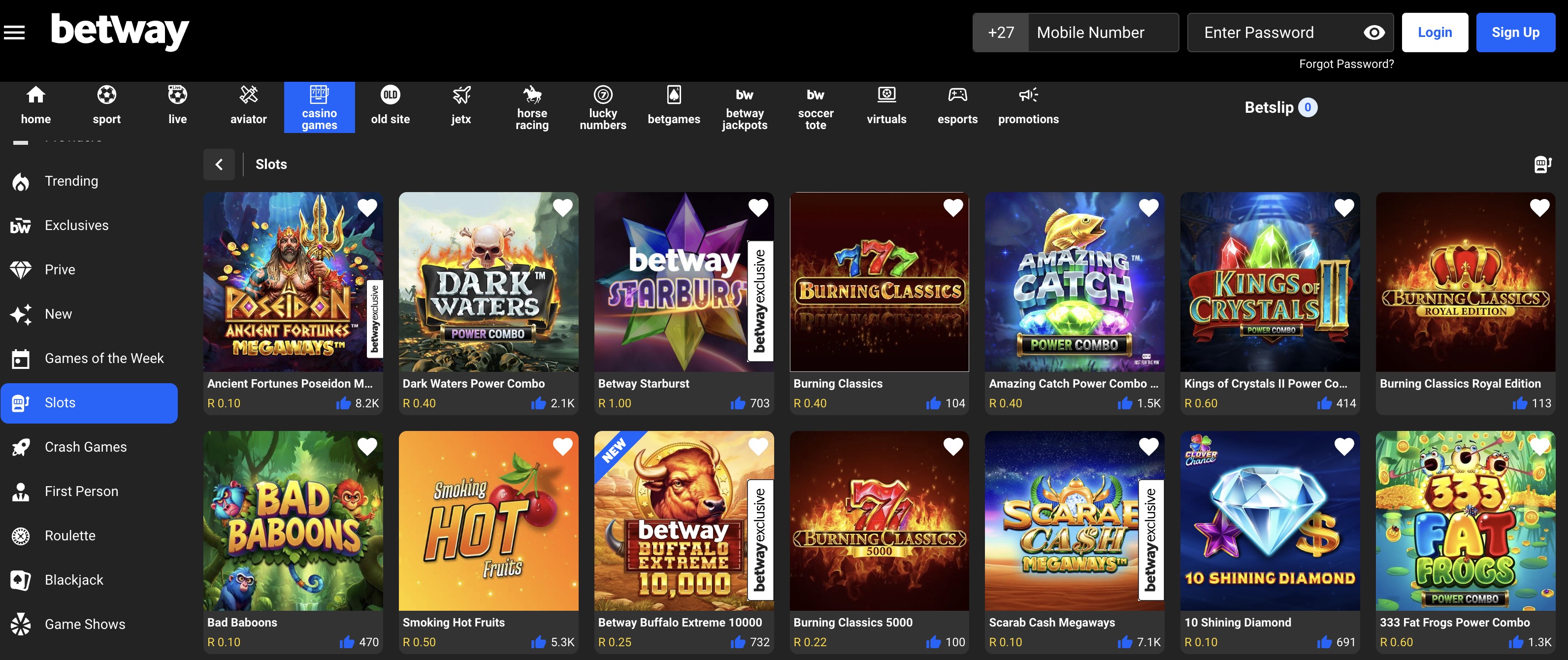 Betway 온라인 슬롯